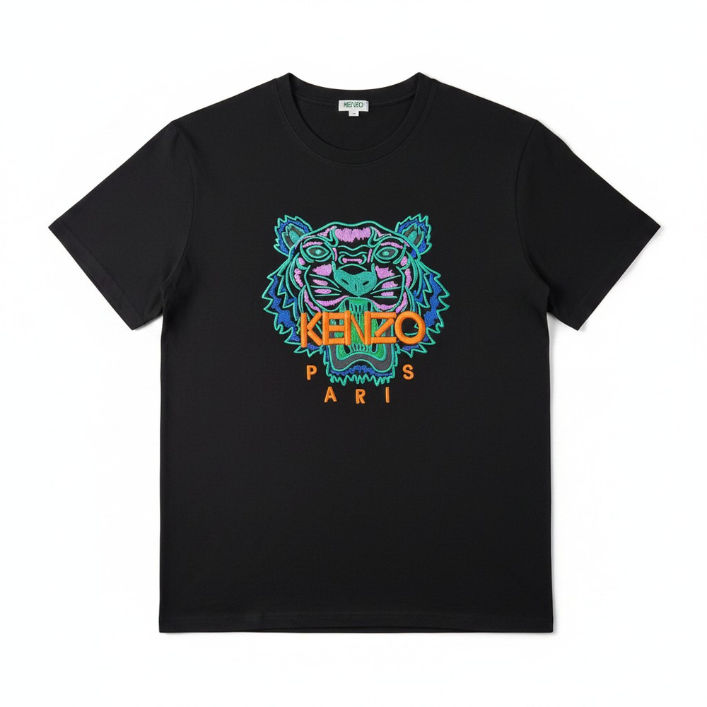 Authentic Kenzo Paris Tiger Embroidered Shirt Black M Portugal Designer Archive